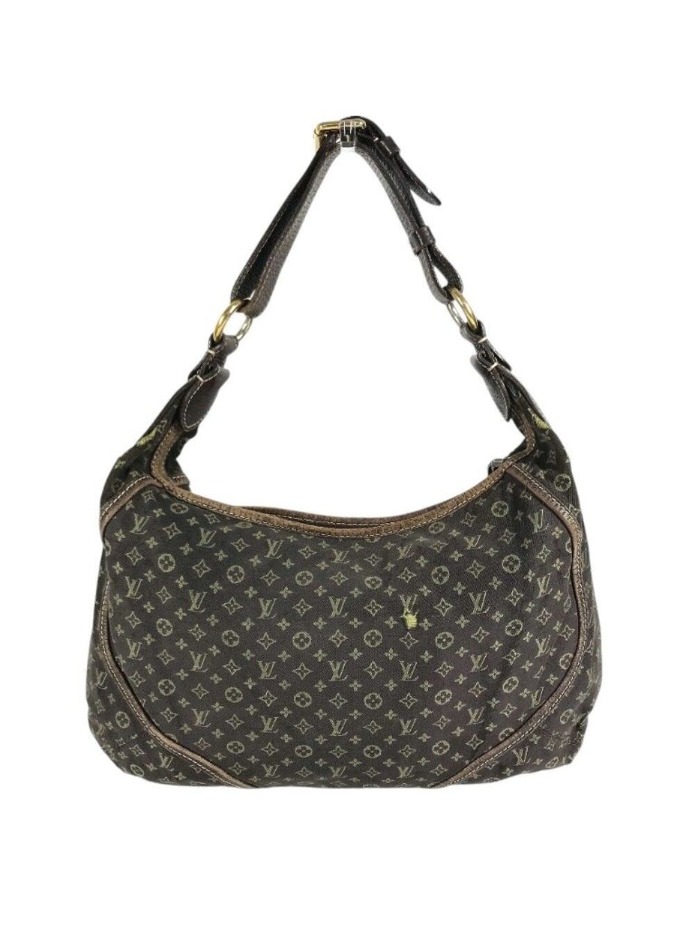 Louis Vuitton Shoulder Bag Manon MM Monogram Mini Lin Canvas Brown